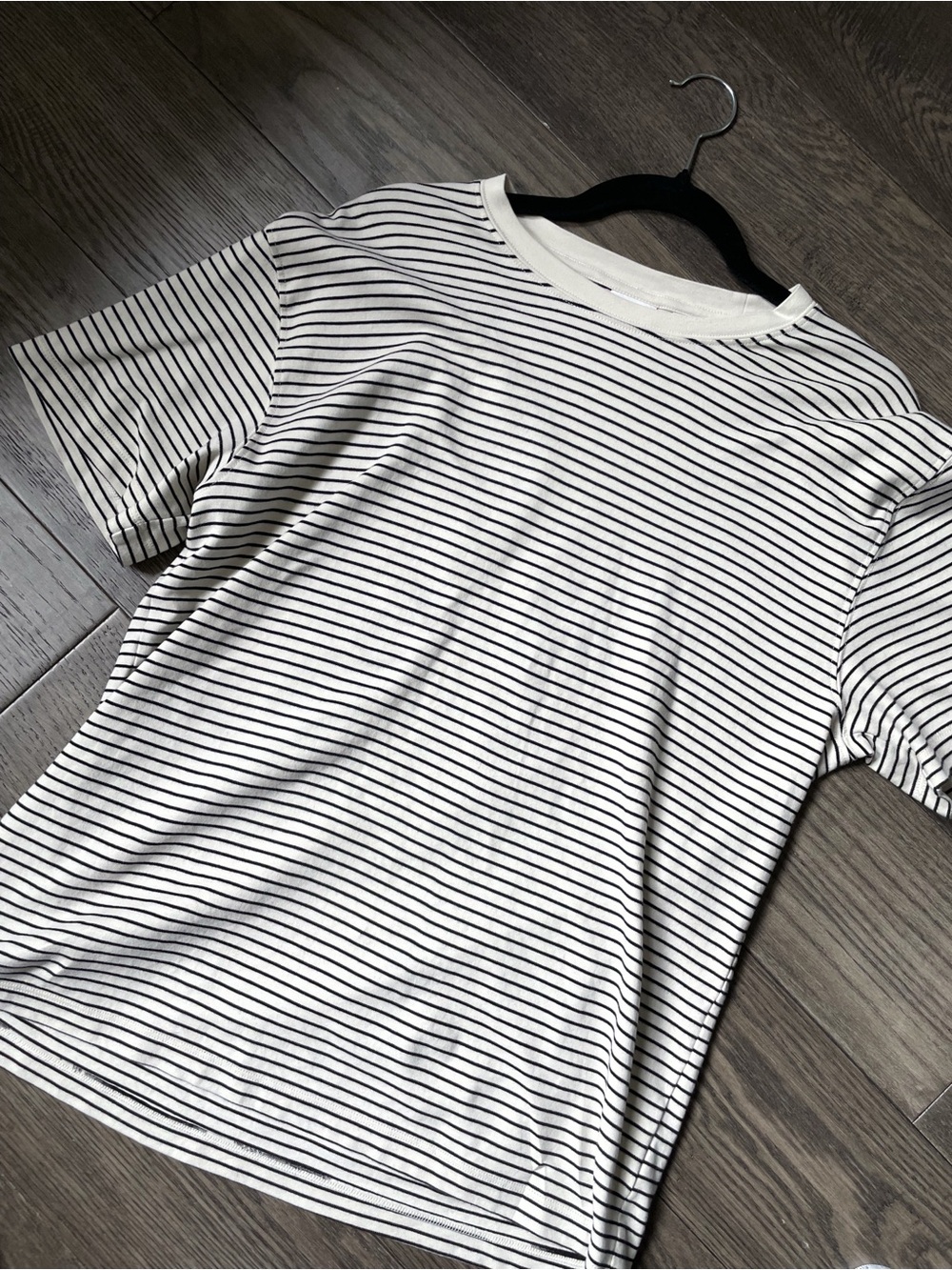 Aritzia • Babaton Pegasus Oversized Cotton Navy Blue White Striped T-Shirt • M - Picture 10 of 16